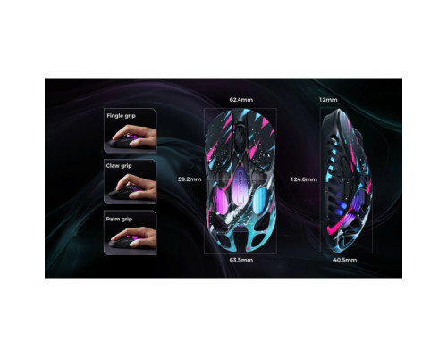 Мишка GravaStar Mercury X Pro 8K RGB Wireless/Bluetooth/USB Neon Graffiti (GS_X_PRO_CG_BLK)