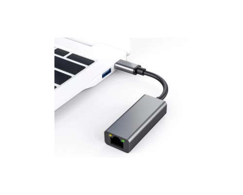 Адаптер USB-C to RJ45 Ethernet 1000Mbps Dynamode (DM-AD-GLAN-C)