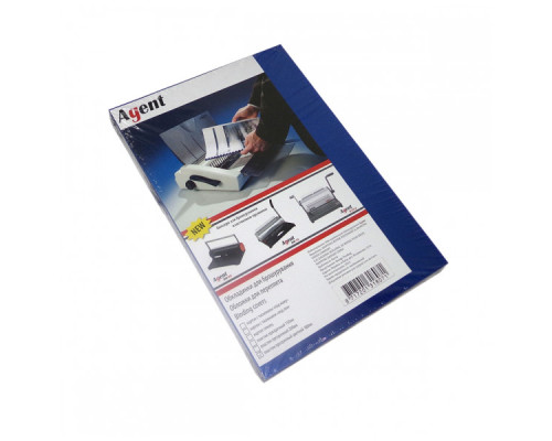 Обкладинка для палітурки Agent пласт. А4 180мк сині, уп/100 (1510501)