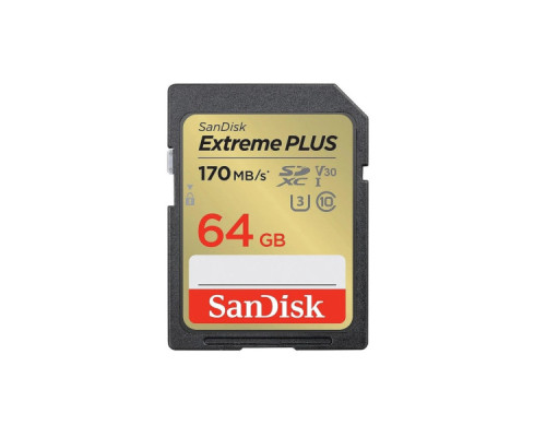 Карта пам'яті SanDisk 64GB SD class 10 UHS-I Extreme PLUS (SDSDXW2-064G-GNCIN) Карта пам'яті SanDisk 64GB SD class 10 UHS-I Extreme PLUS (SDSDXW2-064G-GNCIN)