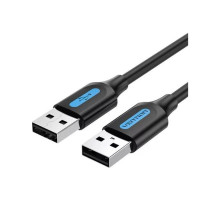 Дата кабель USB 2.0 AM/AM 1.0m black Vention (COJBF)
