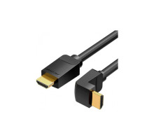 Кабель мультимедійний HDMI M to HDMI M 1.0m V2.0 4K60Hz 90° corner PVC black Vention (AARBF)