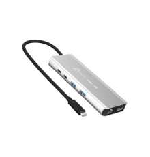 Концентратор J5create USB-С 6-in-1 2xUSB 3.2 + USB-C PD 100W + USB-C + HDMI 8K + RJ45 2.5Gbps aluminum (JCD403-N)