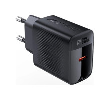 Зарядний пристрій Acefast USB-C 20W + Type-C cable A82 Fast Charger Black (6974316280057)