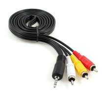 Кабель мультимедійний 3.5mm M to 3xRCA M 2.0m (4pin) AV Cablexpert (CCA-4P2R-2M)