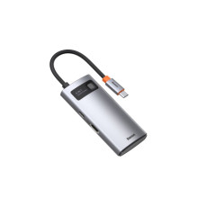 Концентратор Baseus Metal Gleam Series 4-in-1 Multifunctional Gray (CAHUB-CY0G)