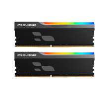 Модуль пам'яті для комп'ютера DDR5 32GB (2x16GB) 5600 MHz Onyx Black RGB Prologix (PRO32GB5600YBR5K)
