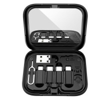 Дата кабель USB charging cable set Treasure box U114 black HOCO (6931474790750)