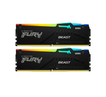 Модуль пам'яті для комп'ютера DDR5 16GB (2x8GB) 6000 MHz FURY Beast RGB Kingston Fury (ex.HyperX) (KF560C36BBEAK2-16)