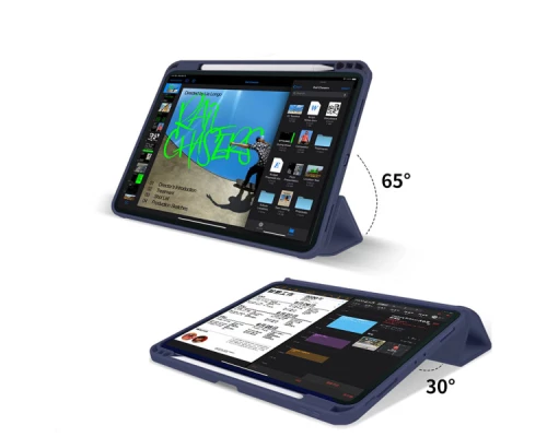Чохол до планшета BeCover Tri Fold Soft TPU mount Apple Pencil Apple iPad Air 5 (2022) 10.9" Deep Blue (708454) Чохол до планшета BeCover Tri Fold Soft TPU mount Apple Pencil Apple iPad Air 5 (2022) 10.9" Deep Blue (708454)