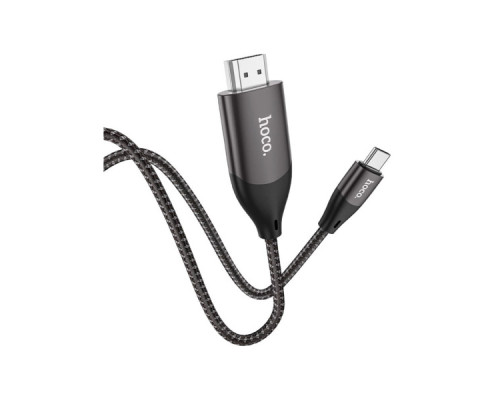 Кабель мультимедійний USB-C to HDMI M 2.0m 4K30Hz gray HOCO (6931474755025)