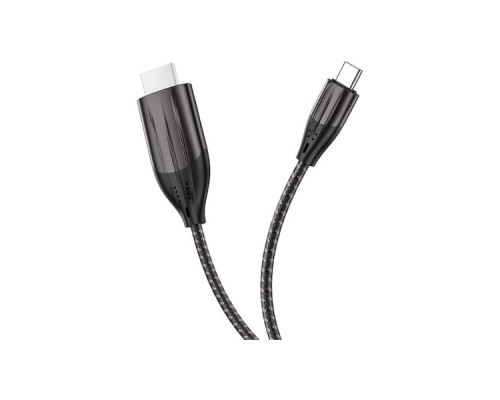 Кабель мультимедійний USB-C to HDMI M 2.0m 4K30Hz gray HOCO (6931474755025)