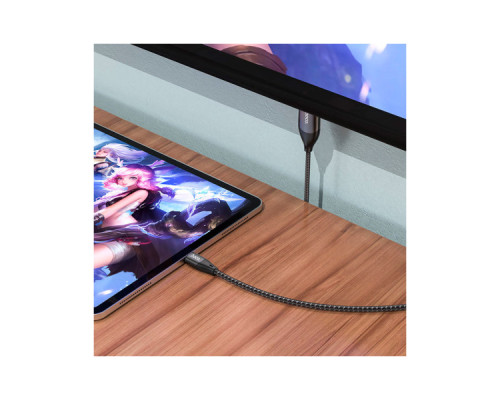 Кабель мультимедійний USB-C to HDMI M 2.0m 4K30Hz gray HOCO (6931474755025)