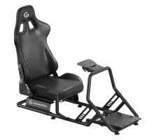 Крісло ігрове GamePro RS100 із кріпленням для керма, педалей та коробки передач Black (RS100)