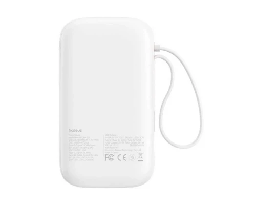 Батарея універсальна Baseus QPow2 20000mAh 30W, with 2*Type-C Cable, White (P10055009213-00) Батарея універсальна Baseus QPow2 20000mAh 30W, with 2*Type-C Cable, White (P10055009213-00)