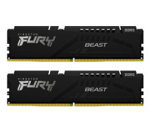 Модуль пам'яті для комп'ютера DDR5 16GB (2x8GB) 5200 MHz FURY Beast Black Kingston Fury (ex.HyperX) (KF552C40BBK2-16)