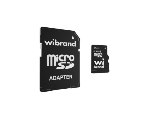 Карта пам'яті Wibrand 8GB microSD class 4 (WICDC4/8GB-A)