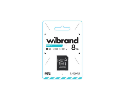 Карта пам'яті Wibrand 8GB microSD class 4 (WICDC4/8GB-A)