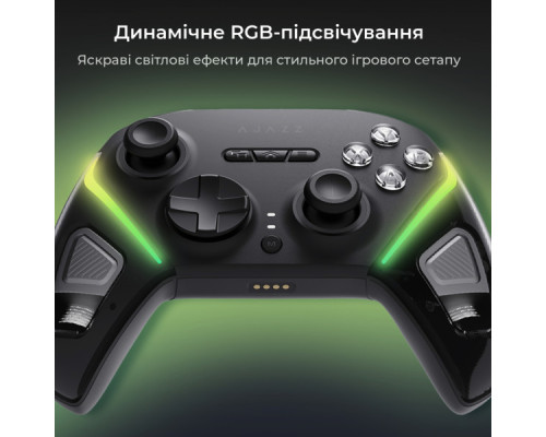 Геймпад Ajazz GP100 2.4G/BT/USB Switch/PC/iOS/Android RGB Black (GP100-B)
