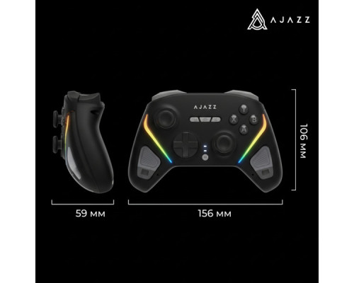 Геймпад Ajazz GP100 2.4G/BT/USB Switch/PC/iOS/Android RGB Black (GP100-B)