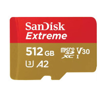 Карта пам'яті SanDisk 512GB microSD class 10 UHS-I U3 V30 Extreme (SDSQXAV-512G-GN6MN)