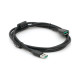 Дата кабель USB 2.0 AM/AF 1.0m black VEGGIEG (YT-AM/AF-V-U105)