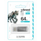 USB флеш накопичувач Wibrand 64GB Cougar Silver USB 2.0 (WI2.0/CU64P1S)