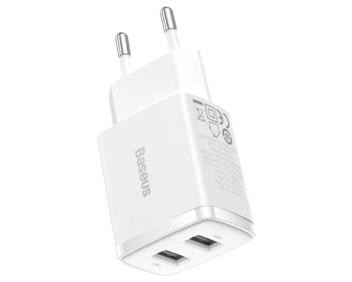 Зарядний пристрій Baseus Compact Charger 2U White (CCXJ010202) Зарядний пристрій Baseus Compact Charger 2U White (CCXJ010202)