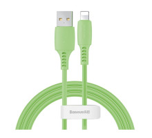 Дата кабель USB 2.0 AM to Lightning 1.2m 2.4A green Baseus (CALDC-06)