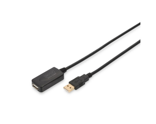 Дата кабель USB 2.0 AM/AF 5.0 m active Digitus (DA-70130-4)