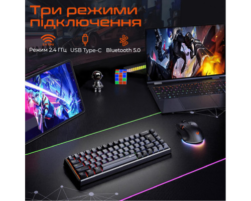 Клавіатура Meetion MK12 Bluetooth/USB Type-C Black (MT-MK12-A-RUA)