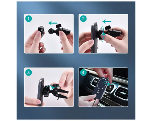 Зарядний пристрій Choetech QI 15W compatible MagSafe (T200-F-201BK)