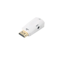 Перехідник HDMI M to VGA F white Voltronic (YT-CA-HDMI(M)/VGA(F))