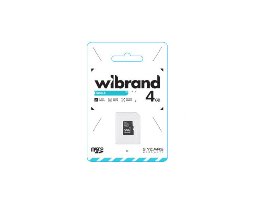 Карта пам'яті Wibrand 4GB mictoSD class 4 (WICDC4/4GB)