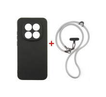 Чохол до мобільного телефона Dengos Case + Cross-body Strap Xiaomi Redmi Note 15 Pro 5G Black+Grey (DG-KM-CCRB-41)