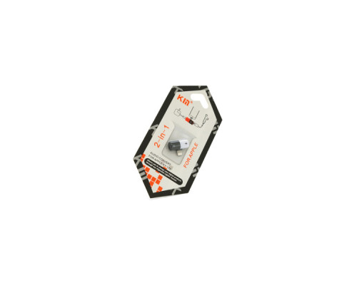 Перехідник Lightning M to 2xLightning F white-black Kin (KY-176) Перехідник Lightning M to 2xLightning F white-black Kin (KY-176)