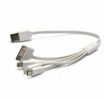 Дата кабель USB 2.0 AM to Lightning + Micro 5P + Mini 5P + Apple 30pin PowerPlant (KABUSBALL)