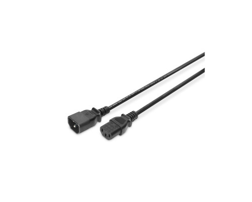 Кабель живлення C13 to C14 1.2m 0.75mm2 Digitus (AK-440201-012-S)