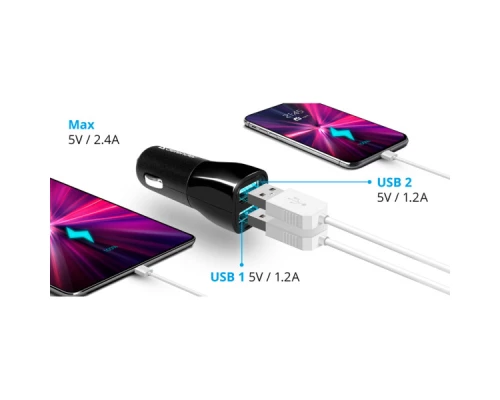 Зарядний пристрій Defender 2xUSB 12W 2.1A ECA-24 (83824) Зарядний пристрій Defender 2xUSB 12W 2.1A ECA-24 (83824)