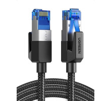 Патч-корд 1.5м, S/FTP cat 7 RJ-45 COPPER black Ugreen (U_80430)