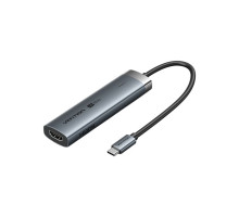 Концентратор Vention USB-C 5-in-1 3xUSB 3.0 + HDMI 4K60Hz + USB-C PD100W gray (TGMHB)