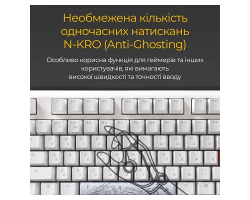 Клавіатура Ducky One 3 Cherry MX Blue RGB UA USB White (DKON2108ST-CUAPXPWWWSC1) Клавіатура Ducky One 3 Cherry MX Blue RGB UA USB White (DKON2108ST-CUAPXPWWWSC1)