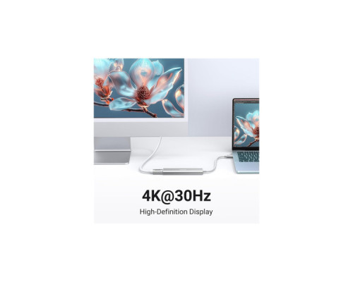 Порт-реплікатор UGREEN Dock CM478 5in1 USB3.0 Type-C --> HDMI/3xUSB3.0/Type-C/PD 100W (35580)