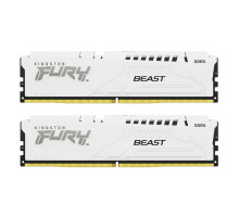 Модуль пам'яті для комп'ютера DDR5 32GB (2x16GB) 6000 MHz Beast White EXPO Kingston Fury (ex.HyperX) (KF560C30BWEK2-32)