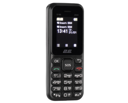 Мобільний телефон 2E S180 2024 Black (694743653885)