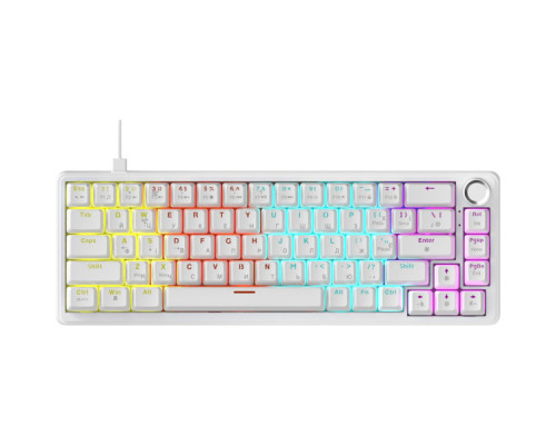 Клавіатура Ajazz AK690 Peach Mist Switch USB UA White (AK690-PM-W)
