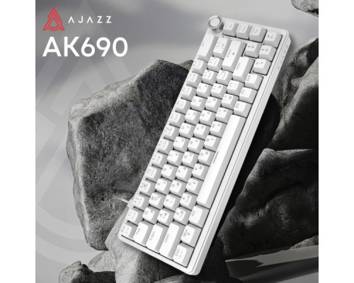 Клавіатура Ajazz AK690 Peach Mist Switch USB UA White (AK690-PM-W)