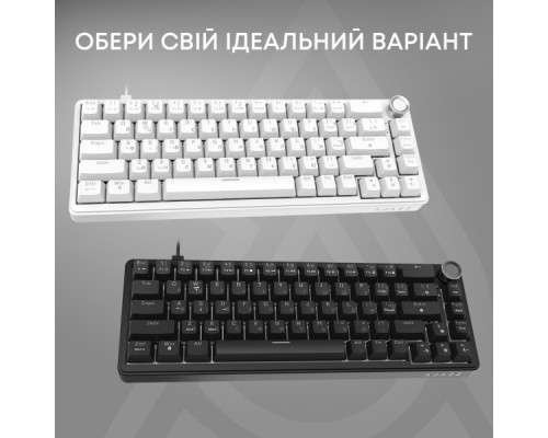 Клавіатура Ajazz AK690 Peach Mist Switch USB UA White (AK690-PM-W)