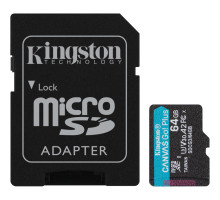 Карта пам'яті Kingston 64GB microSDXC class 10 UHS-I U3 A2 Canvas Go Plus (SDCG3/64GB)
