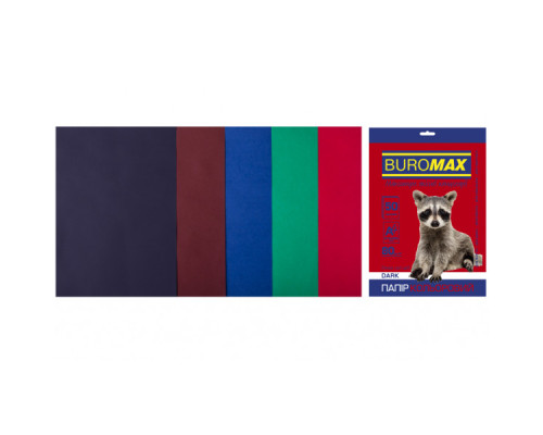 Папір Buromax А4, 80g, DARK 5colors, 50sh (BM.2721450-99)